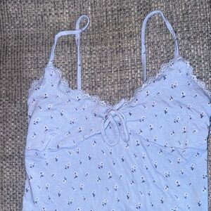 Light Blue Floral Camisole Top